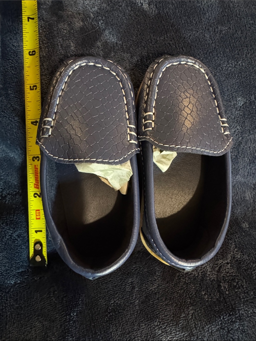 Bauer Navy Kids Moccasin Slip-Ons